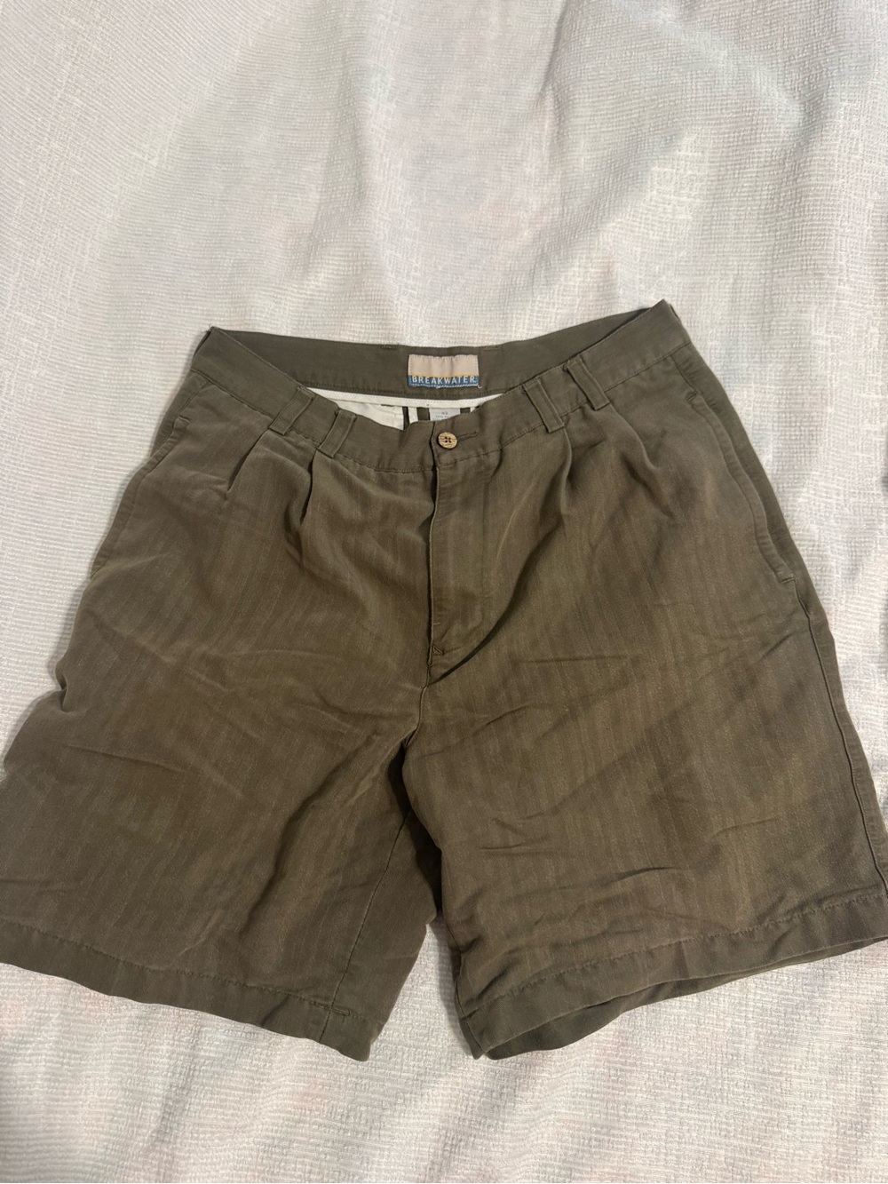 Men’s Flat Front Casual Shorts in Olive